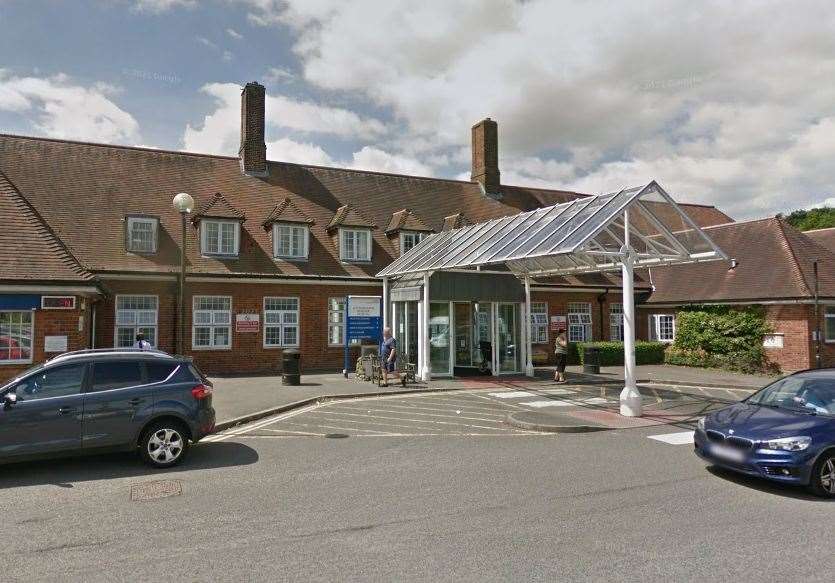 The Sittingbourne Memorial Hospital was allegedly “locked down” as a result of the incident. Picture: Google Maps