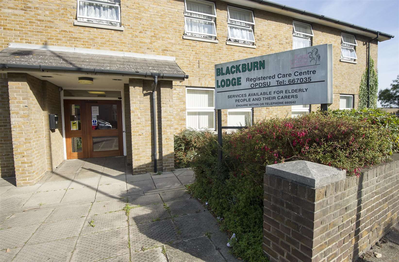 The entrance to the care home