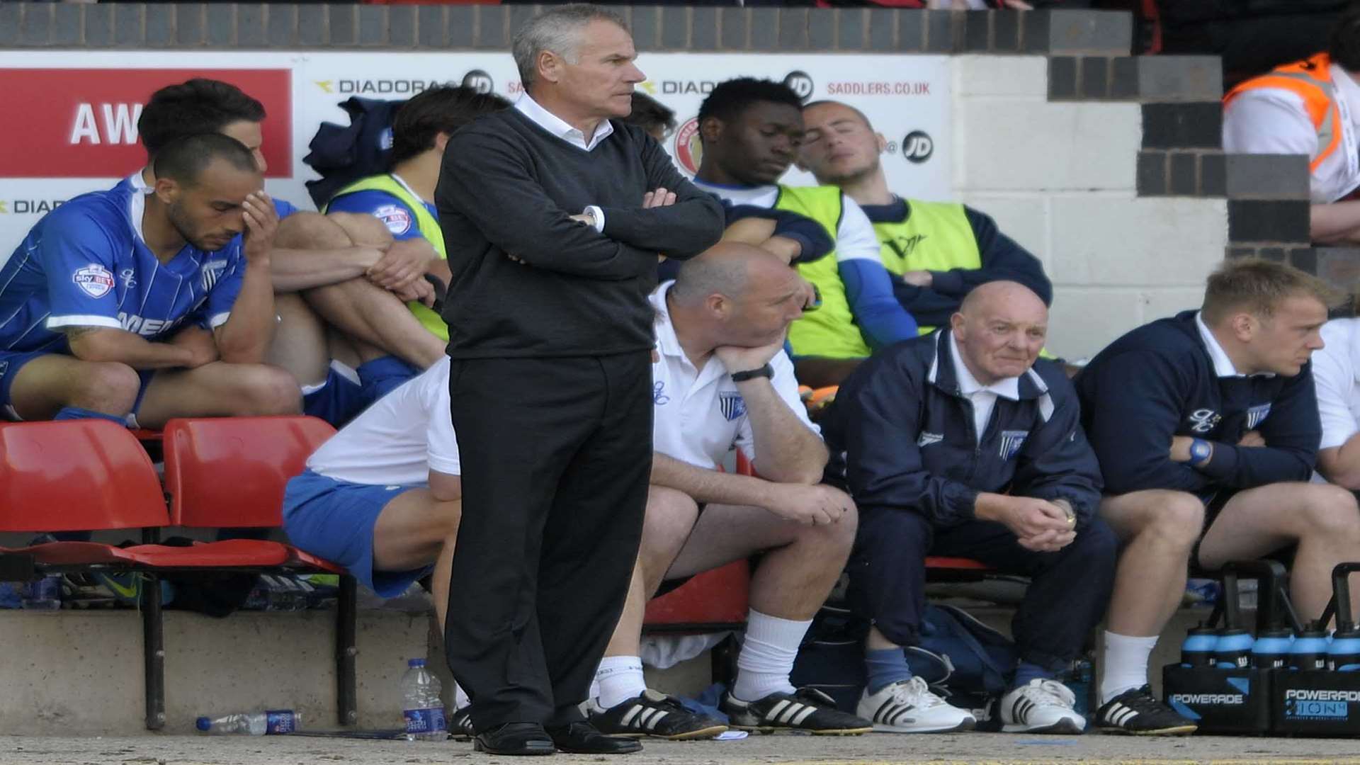 Peter Taylor watches on at Walsall Picture: Barry Goodwin