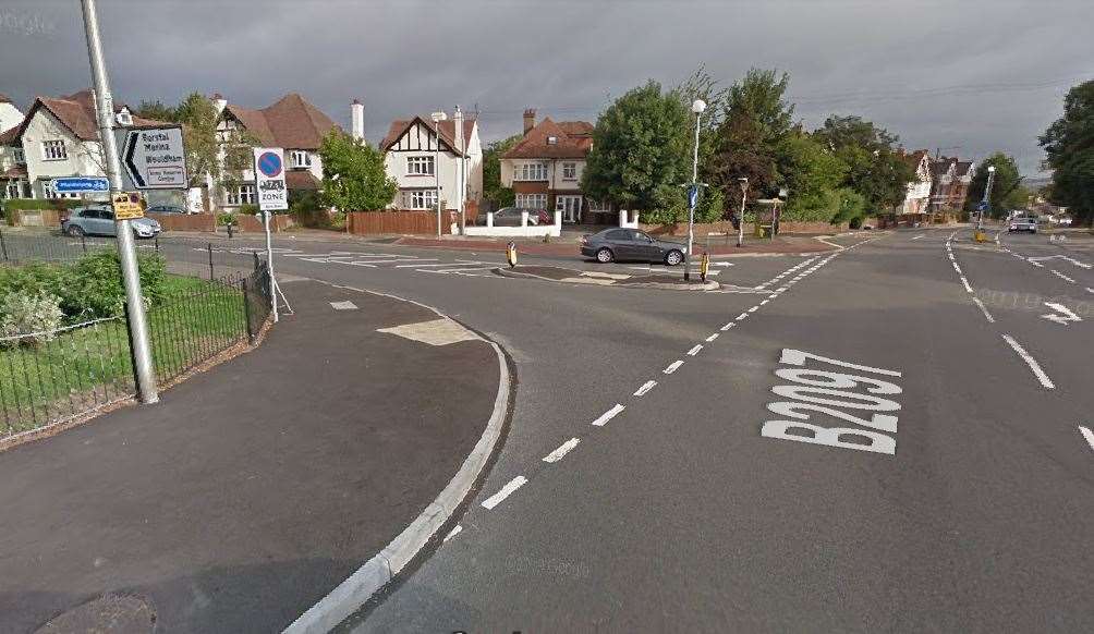 Scene of accident at Priestfields, Rochester. Picture: Google Streetview