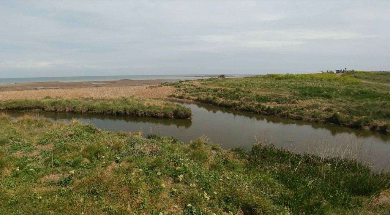 The mouth of Swalecliffe Brook near Whitstable. Picture: Canterbury City Council