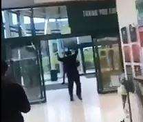 Video footage shows a security guard throwing Lewie Herbert, 14, to the ground
