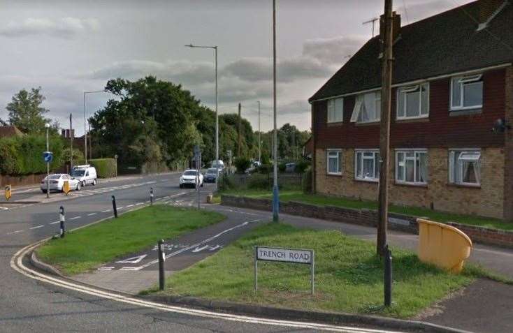 The burglary took place at a flat in Trench Road, Tonbridge. Picture: Google Street View