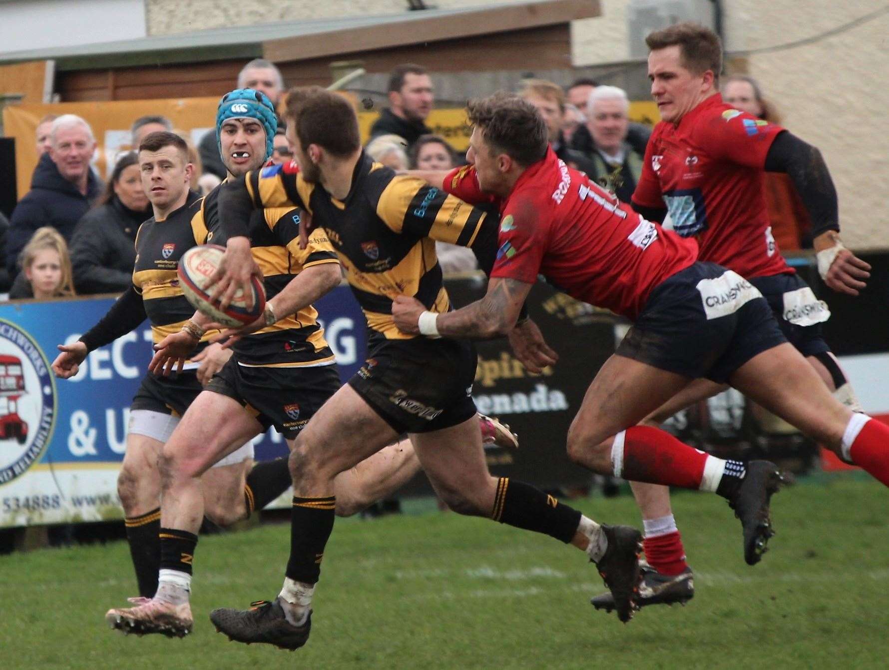 Canterbury in action against Hull Ionians in March before the first national lockdown. Picture: Phillipa Hilton