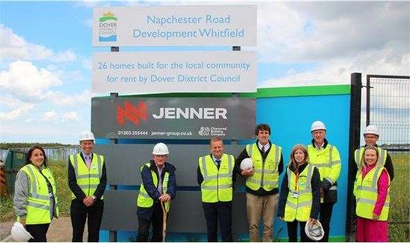 The groundbreaking at the Whitfield development. Picture: Dover District Council