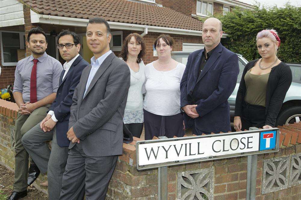 MP Rehman Chishti, second left, joined doctors and patients in the fight to keep the surgery open