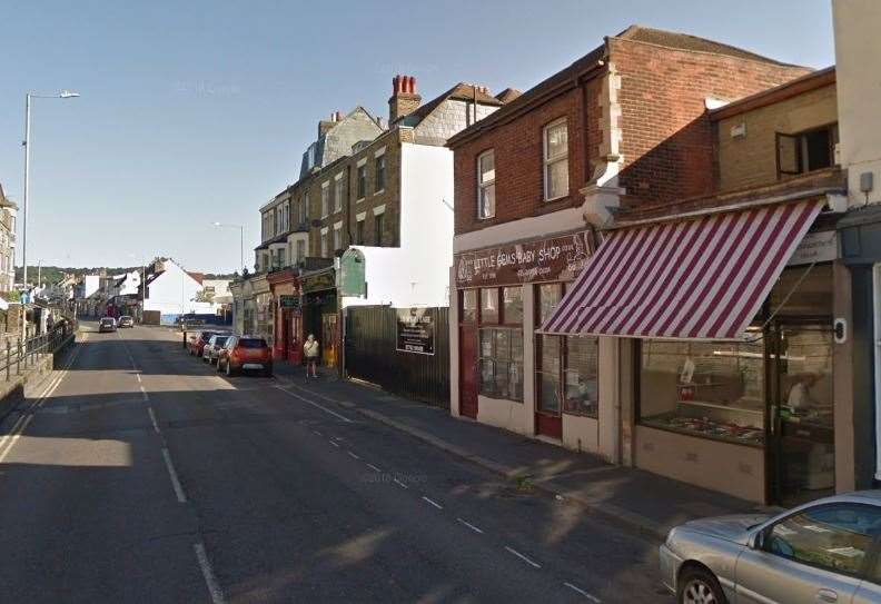 The attack occurred at this parade of shops on London Road, Dover