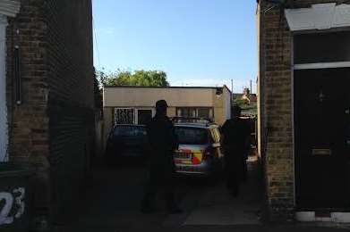 The alleyway in Harris Road, Sheerness, where a man was reportedly stabbed