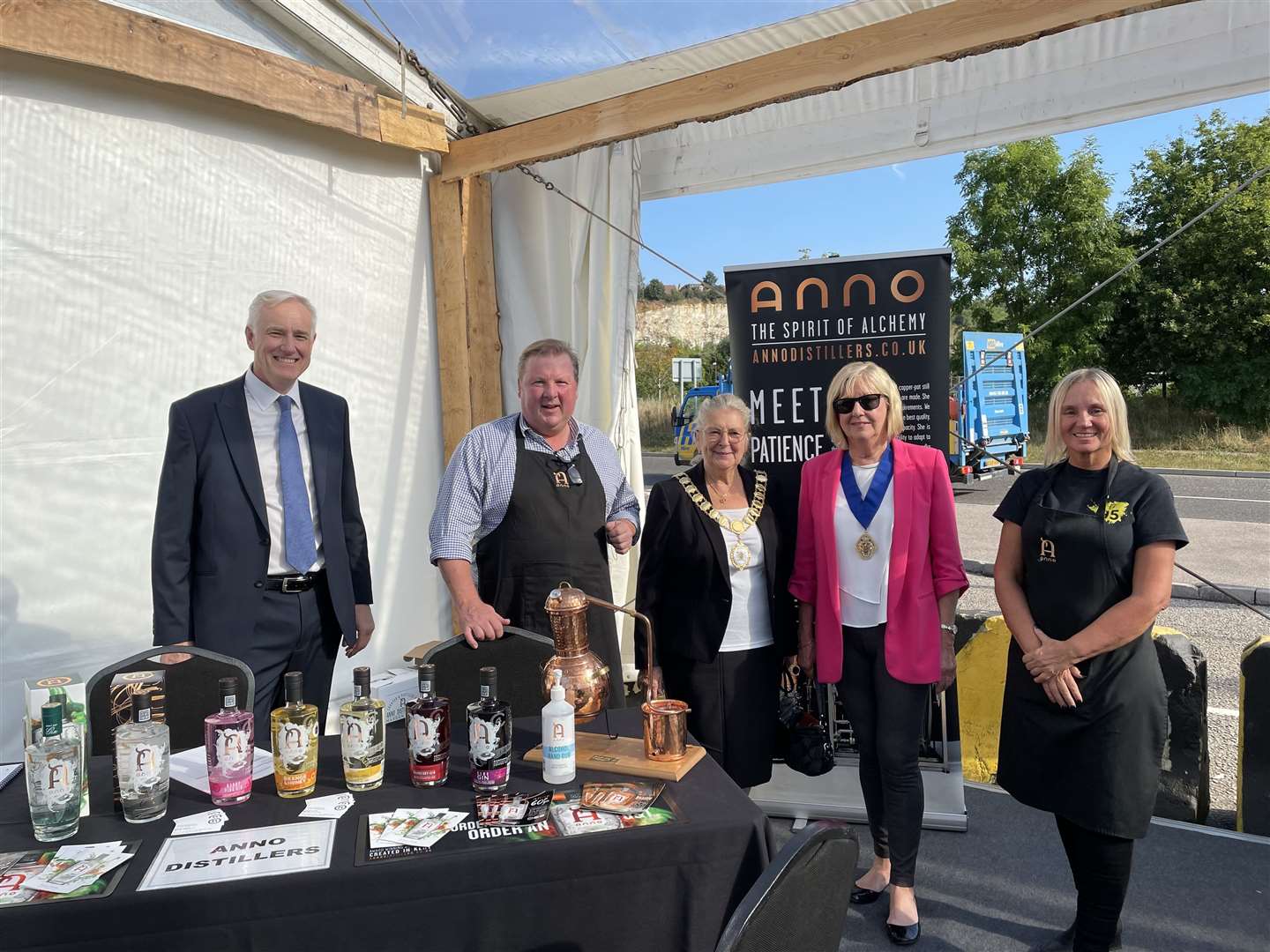 Bluewater jobs fair with senior centre director Robert Goodman, Anno Distillers, Corinna Bailey and Mayor of Dartford Rosanna Currans. Picture: Bluewater