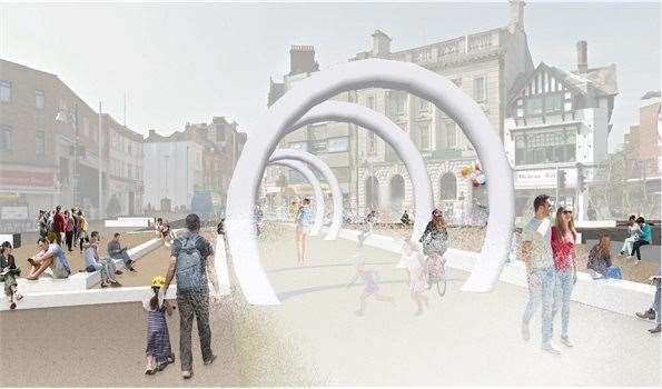 An artist's impression of the new-look Market Square. Picture: Dover District Council