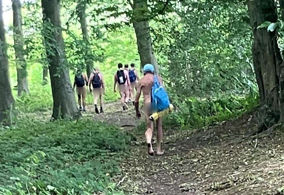 A group of nude walkers were spotted in Denge and Pennypot Woods near Canterbury. Picture: Cazzie Walker