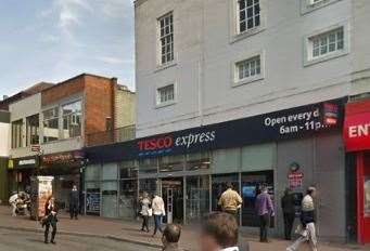 It happened at the Tesco Express on Week Street, Maidstone. Picture: Google Maps