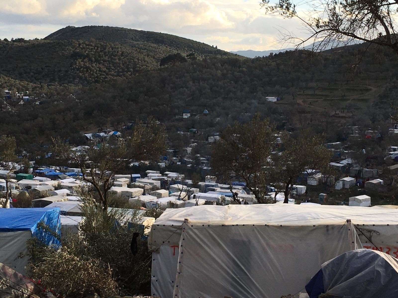 View of the Moria Camp in Lesbos.