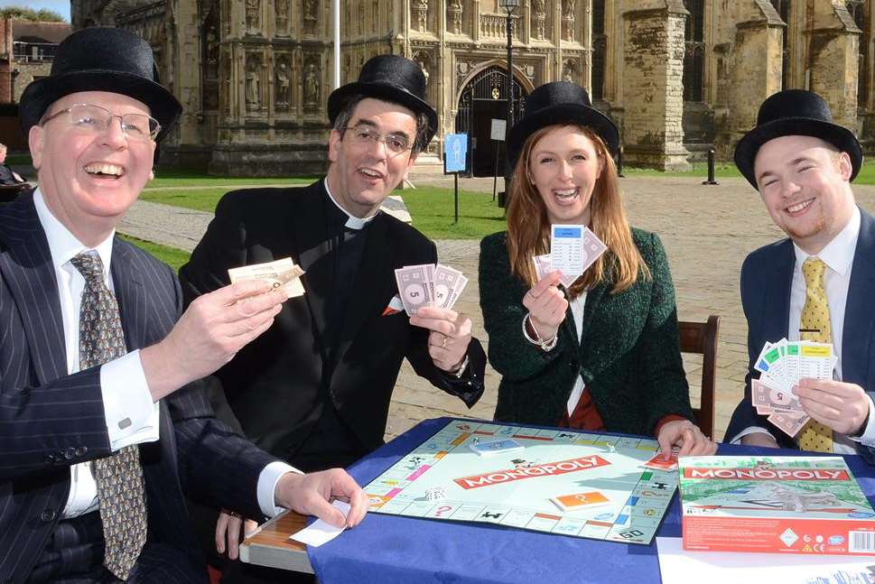 Original launch of the Canterbury Monopoly board