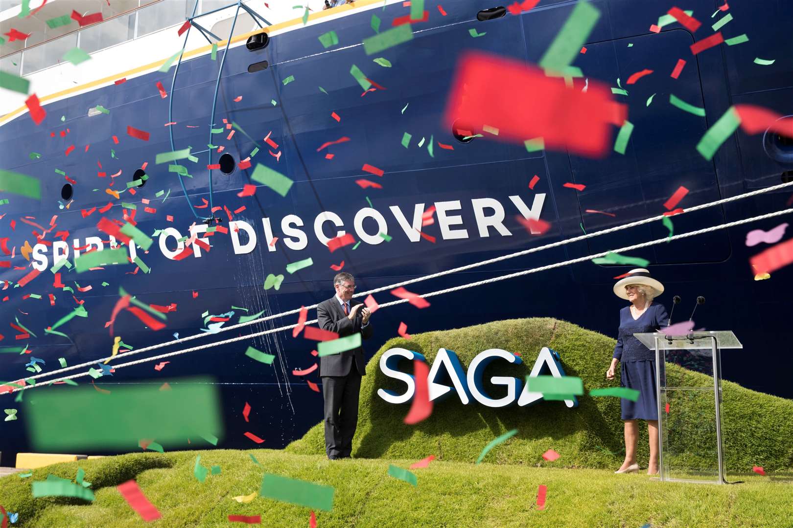 The Duchess of Cornwall launched Saga's Spirit of Discovery cruise ship last year in Dover