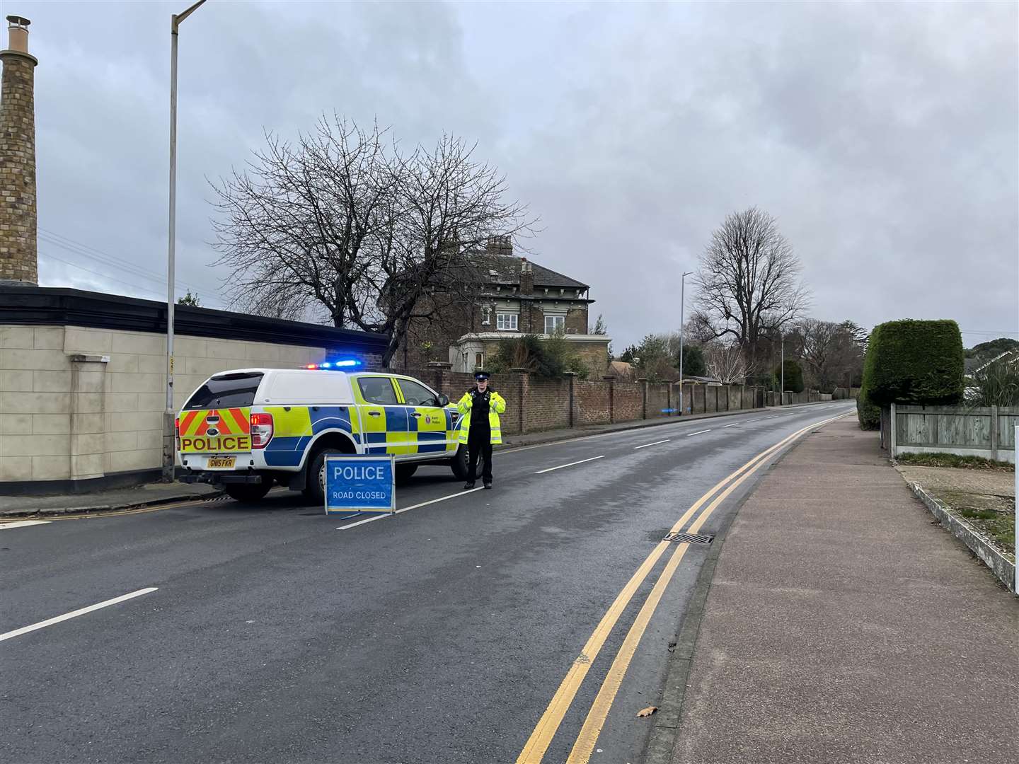 London Road was closed in both directions