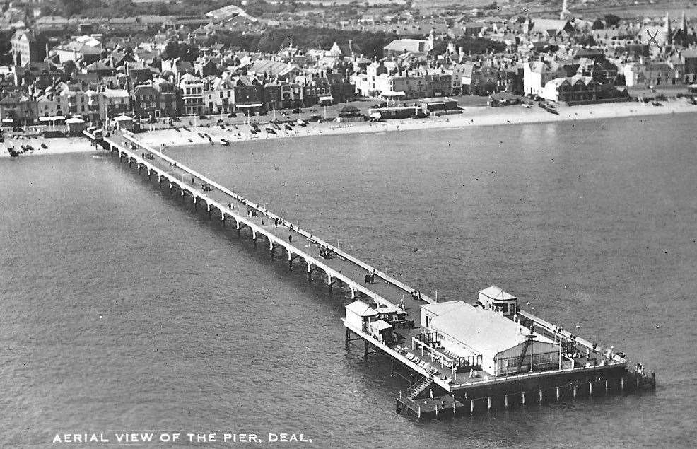 Aerial view of the Victorian pier in Deal. Photo: Colin Varrall