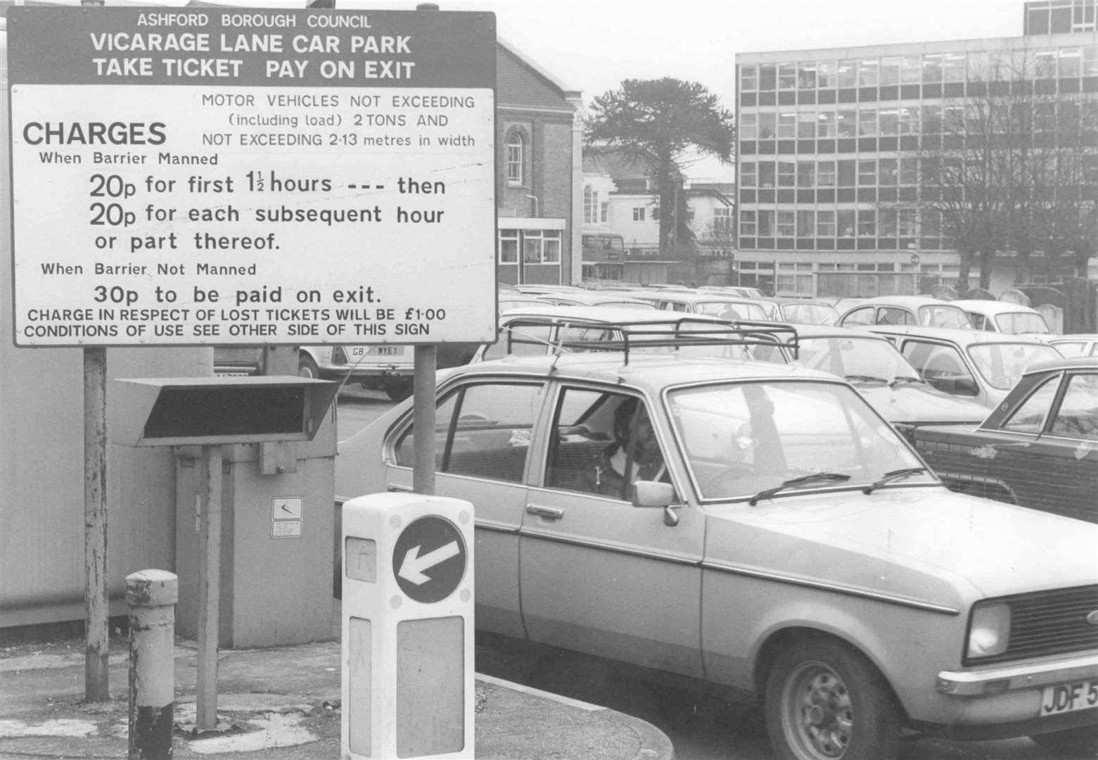 Parking charges attracted protests in Ashford in 1982 when the cost was increased in Vicarage Lane and included a daily charge for town centre parking of £2, which was considered outrageous. Picture: Images of Ashford by Mike Bennett