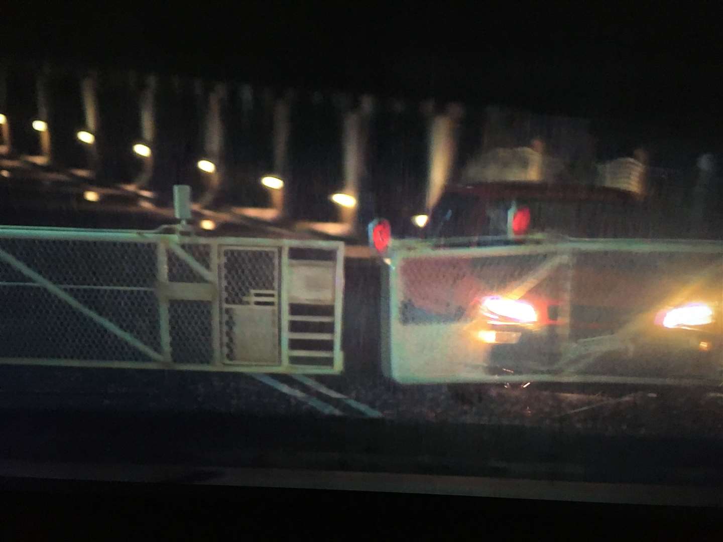 Going: Car crashes through barriers at Sheppey's Kingsferry Bridge in the ITV drama Too Close. Picture: ITV