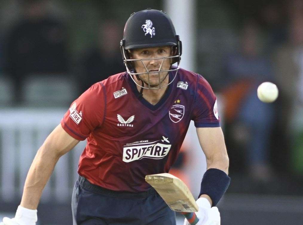 Joe Denly – reached 5,000 T20 runs during Kent’s win at Essex on Thursday night. Picture: Barry Goodwin