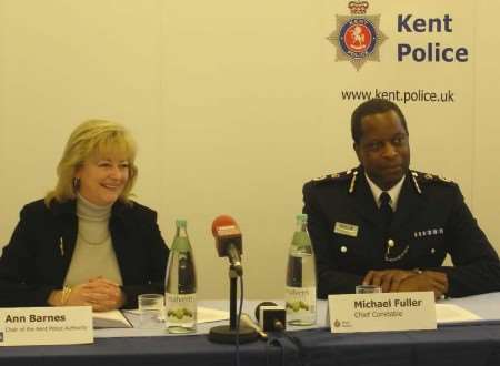 Ann Barnes, chair of the Kent Police Authority, and Chief Constable Mike Fuller