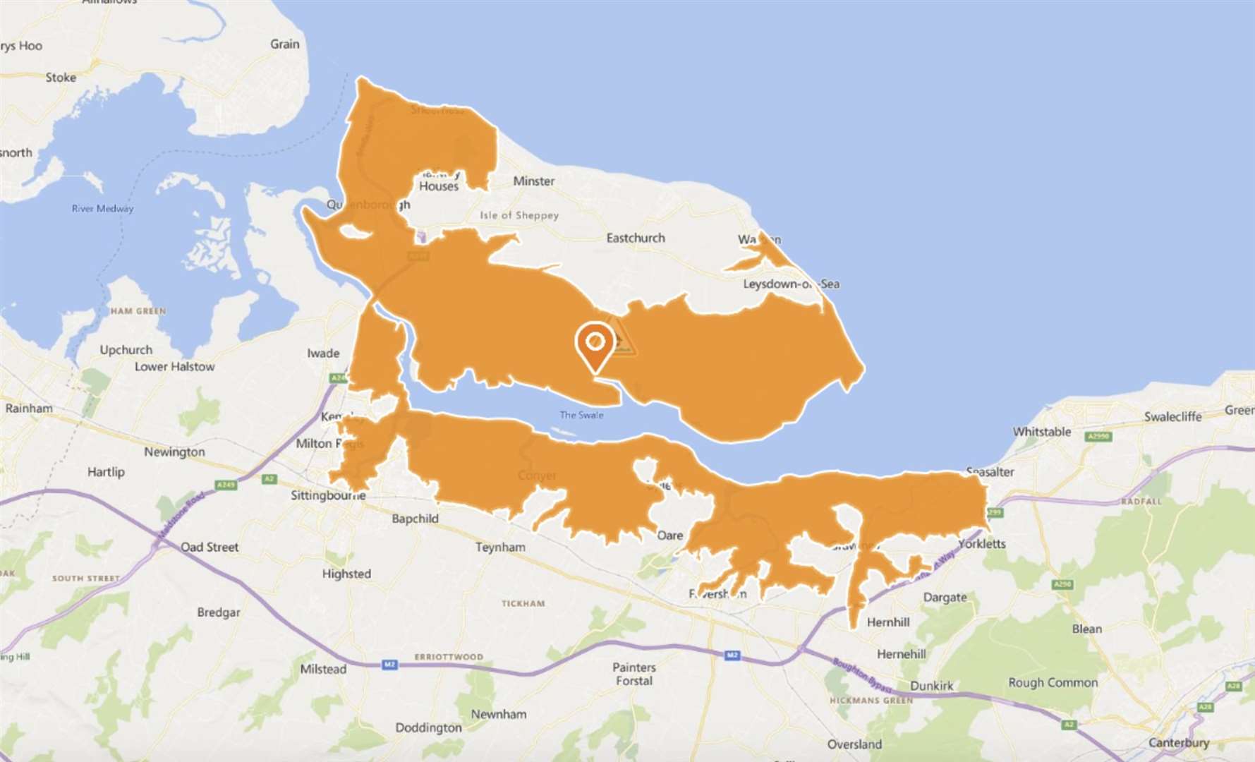 Flood alerts have been issued for parts of Sheppey and the North Kent coast. Picture: The Environment Agency