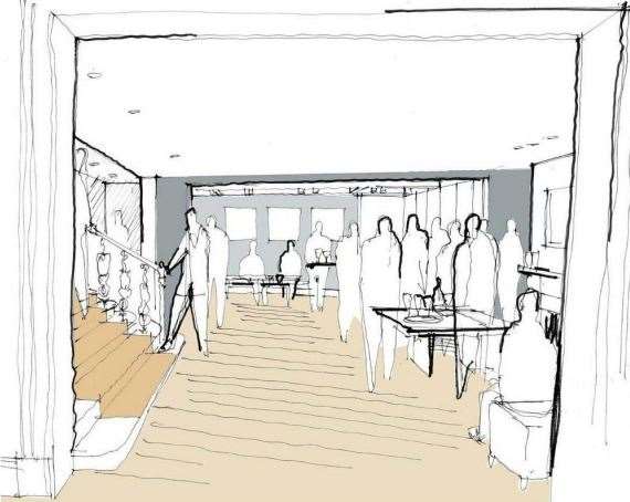 A new exhibition area will greet visitors entering the Tenterden Town Hall's main entrance. Picture: Theis + Khan