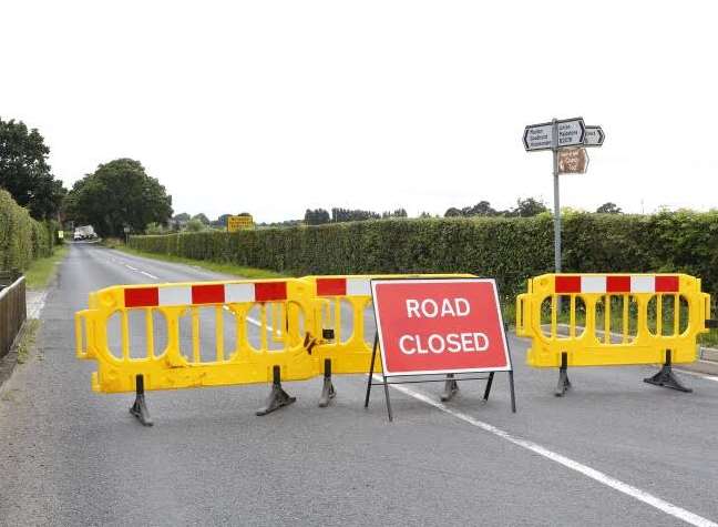 The road is closed. Picture: Andy Jones.