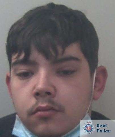 Kai Austen, from Tunbridge Wells, rammed a police car trying to evade officers. Picture: Kent Police