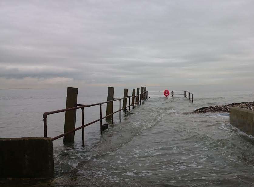 Flooding on the Isle of Sheppey yesterday. Picture: Thomas Walton