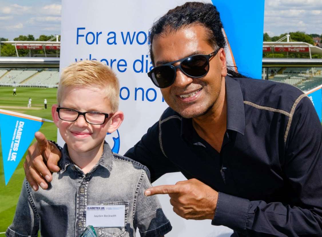 Jayden Beckwith with Boom Shack-A-Lak singer Apache Indian