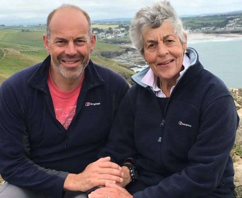 Phil Spencer pictured with his mum, Anne, who died in the tragic crash. Pic: Twitter