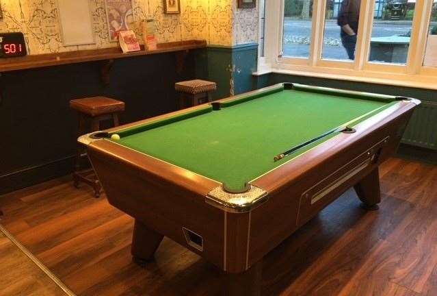 In pride of place at the front of the pub, the pool table might not have been in use while we were in but regulars reckon it sees plenty of action