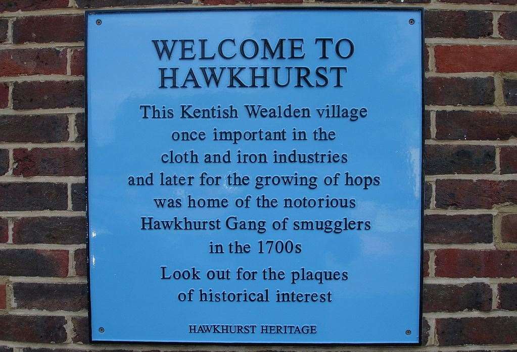 A plaque on display in Hawkhurst. Pic: Wikimedia Commons