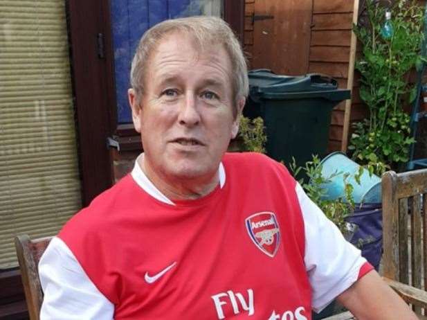 Alan Speakman was a passionate fan of Arsenal. Picture: Patricia Speakman
