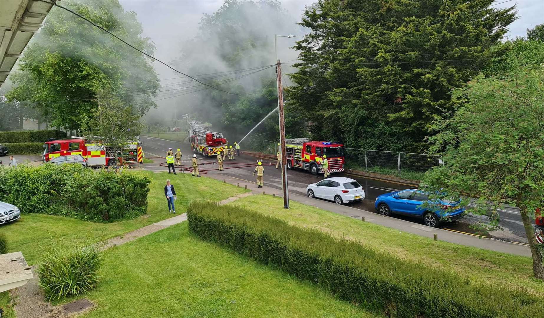 A blaze broke out at Albert Villas in May 2022. Picture: Jess Wright