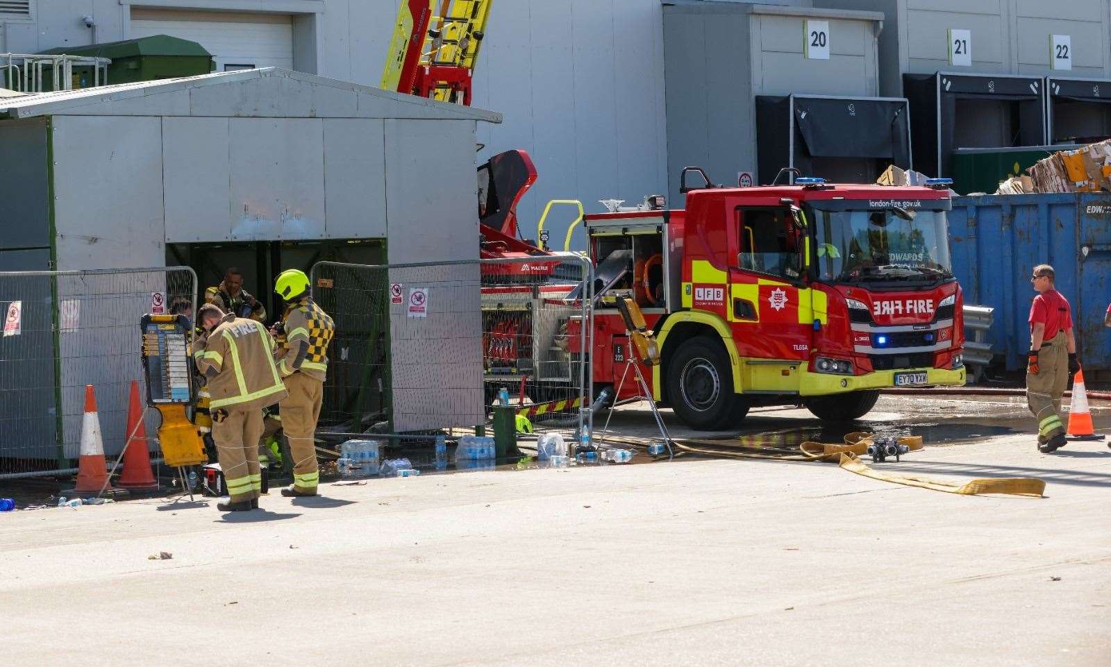 Ten fire engines and their crews were sent to the scene. Photo: UKNIP