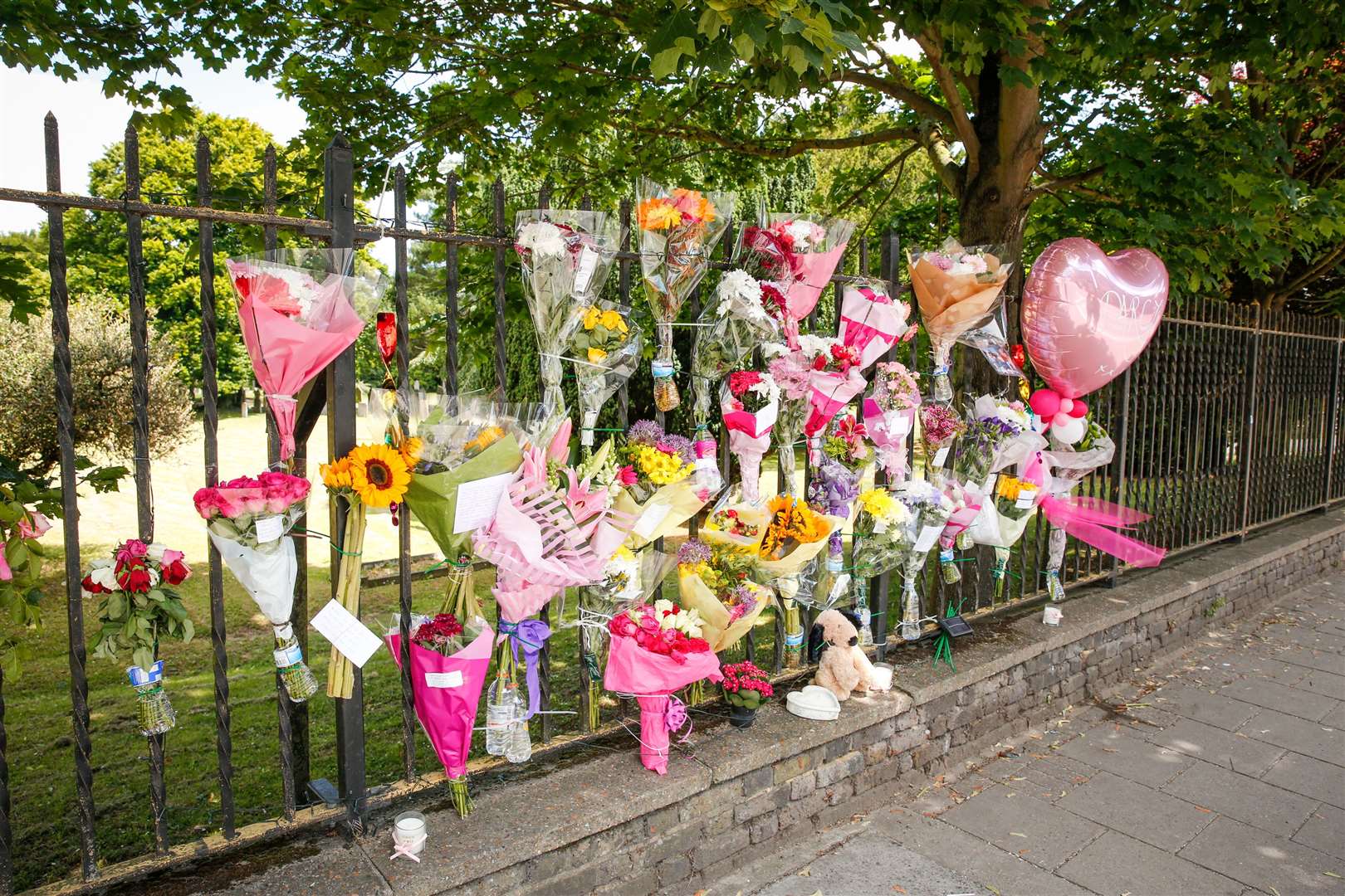 Floral Tributes were left after the crash in East Hill, Dartford, last year