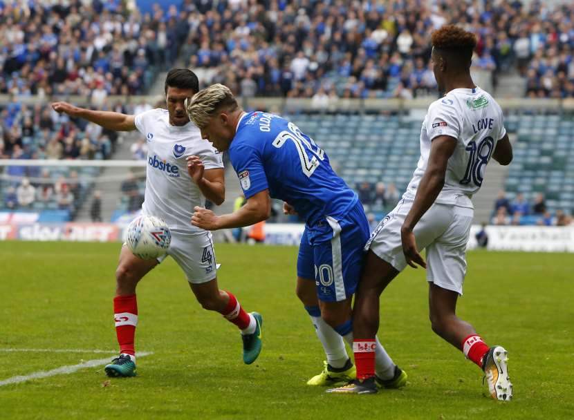 Darren Oldaker tries to get in on goal Picture: Andy Jones