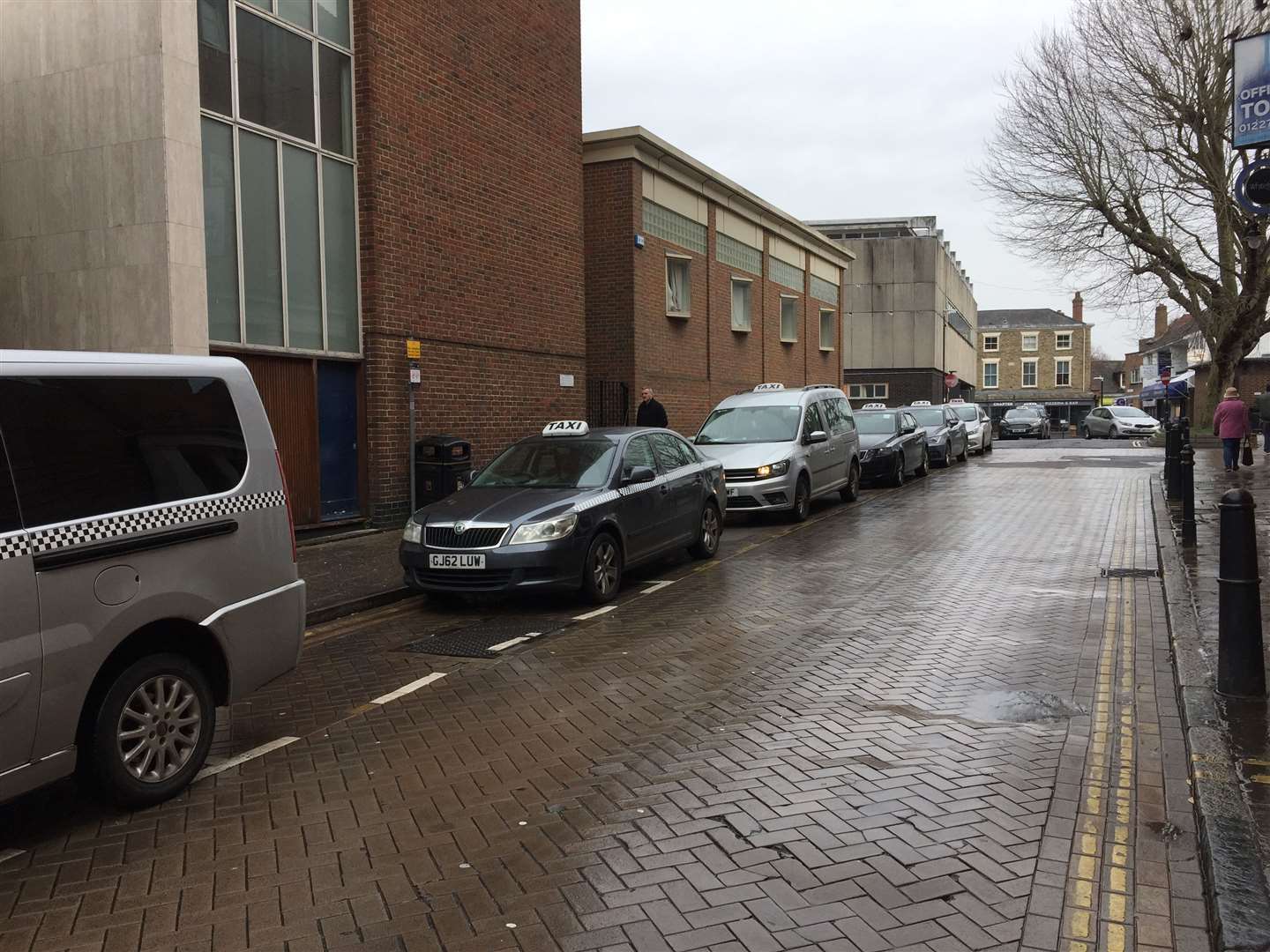 The taxi rank in Canterbury Lane