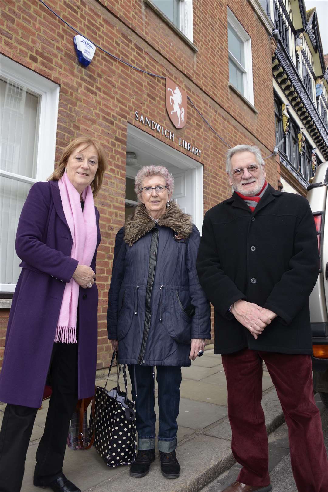 Sandwich Library Guild members Margaret Simpson,Cilla Phillips and Robert Tomlins