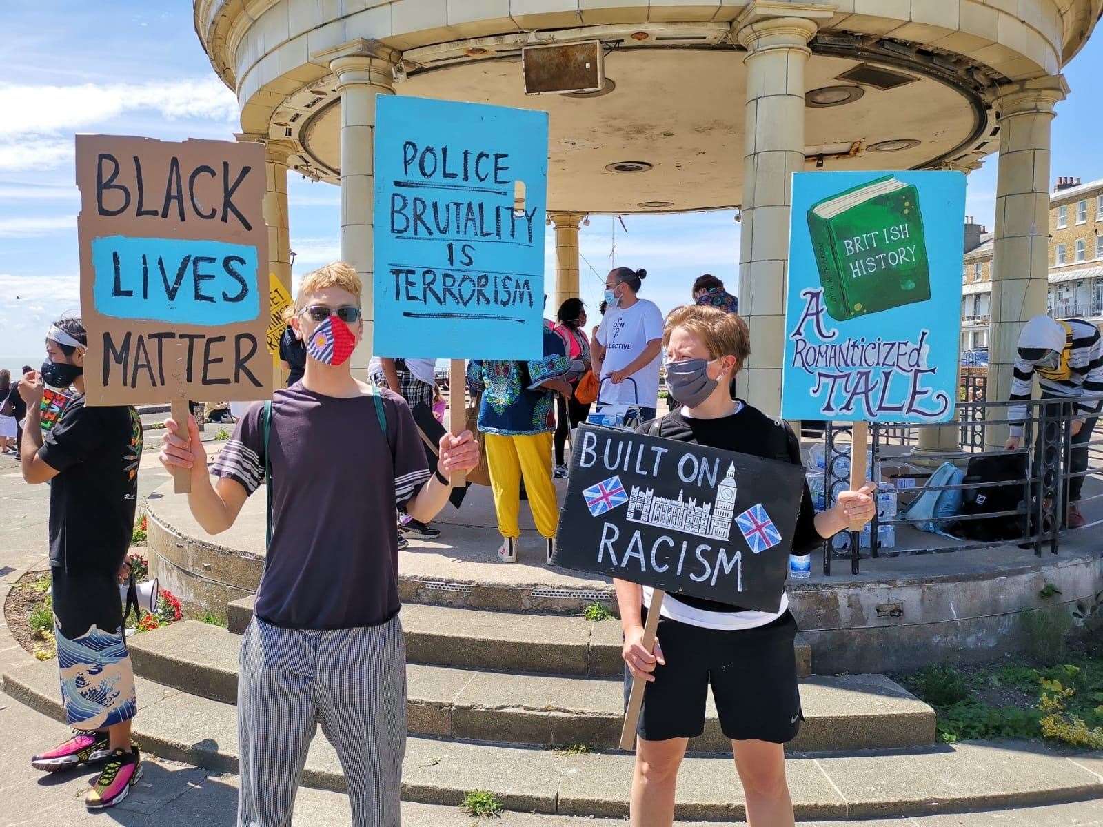Black Lives Matter protesters in Thanet last month. Picture: People Dem Collective