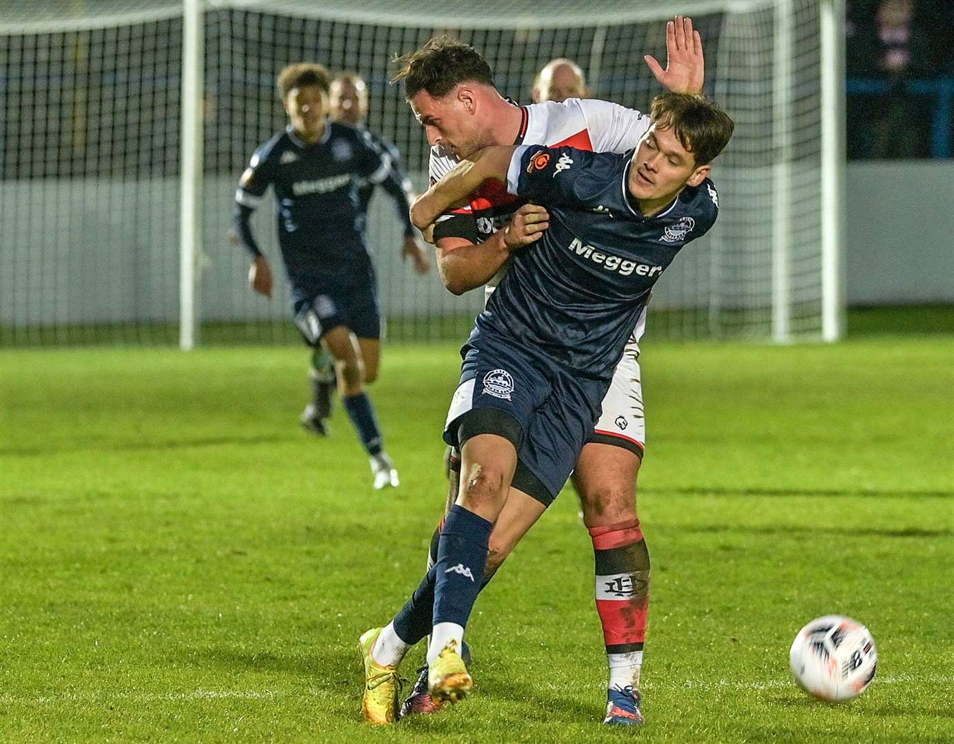Dover scorer Alfie Pavey in their New Year's Day 2-1 loss at home to Dulwich. Picture: Stuart Brock
