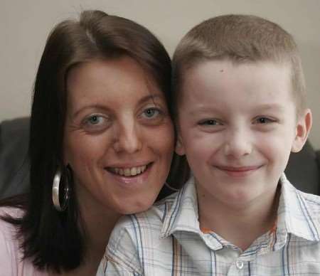 PROUD MOTHER: Kirsty with her son Jacob. Picture: PETER STILL