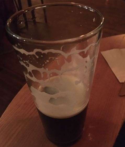 I was going to photograph the full pint, but it was so tasty that by the time I remembered I drunk three quarters of it
