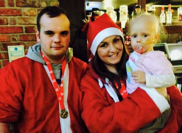 Ruby Laura Young with Amy Freelove and her cousin Danny Rogers