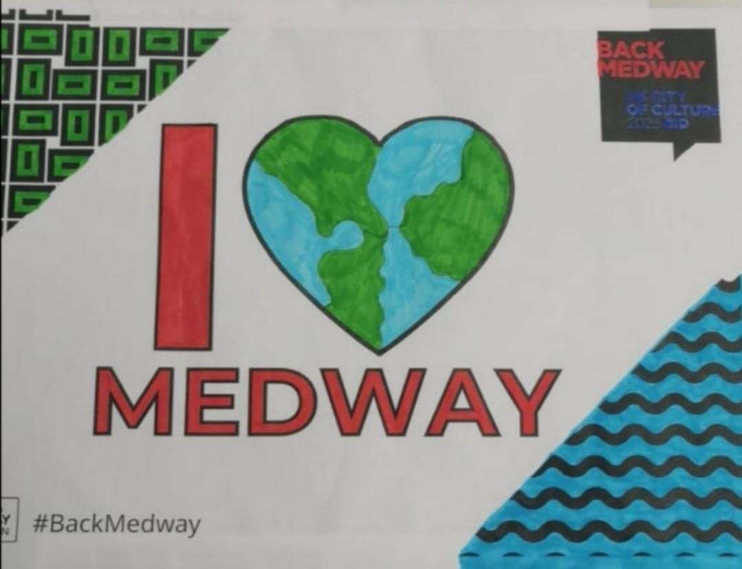 Pupils from The Rowans AP Academy in Chatham have displayed their drawings. Picture: Medway 2025