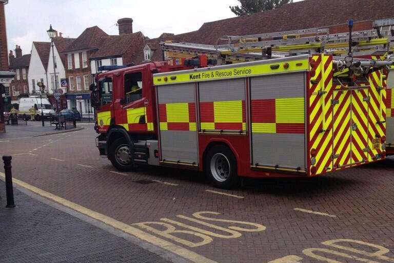 A fire engine on a call-out