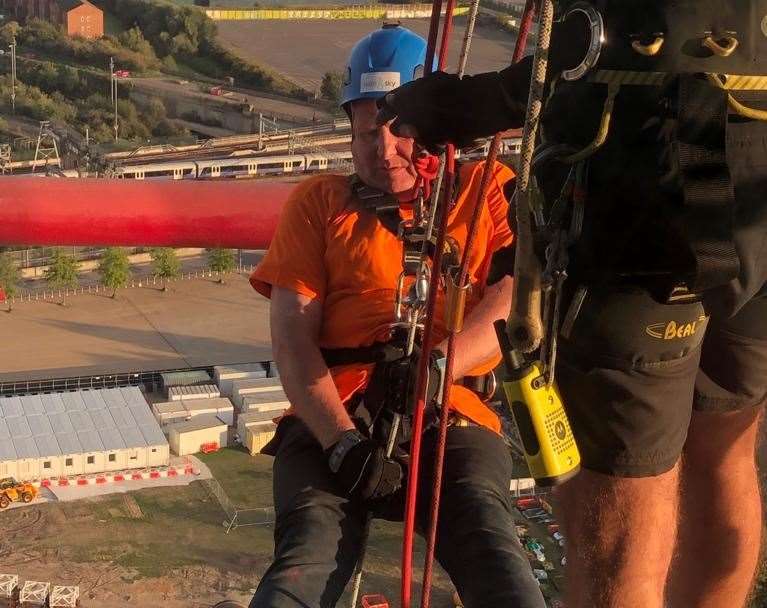 Neil Miller raising money for chairty with an abseil (16539090)