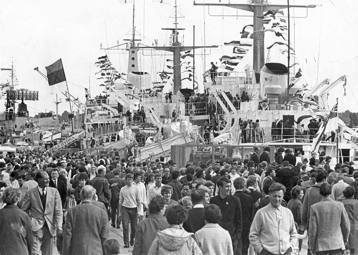 Huge crowds at Navy Days in Chatham in 1968